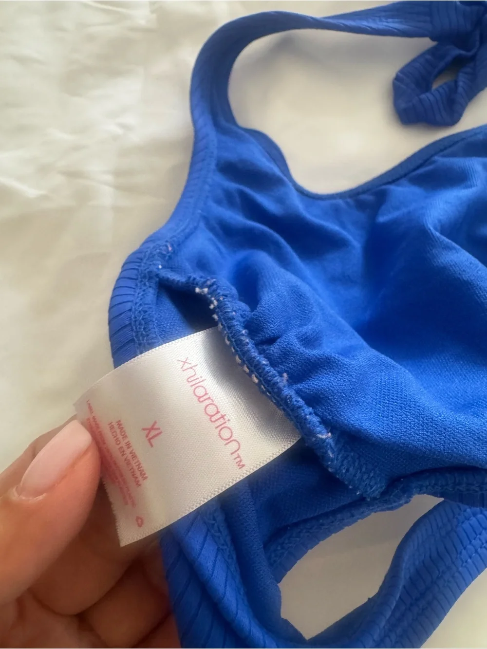 Xhilaration Royal Blue Ribbed Halter Bikini Set